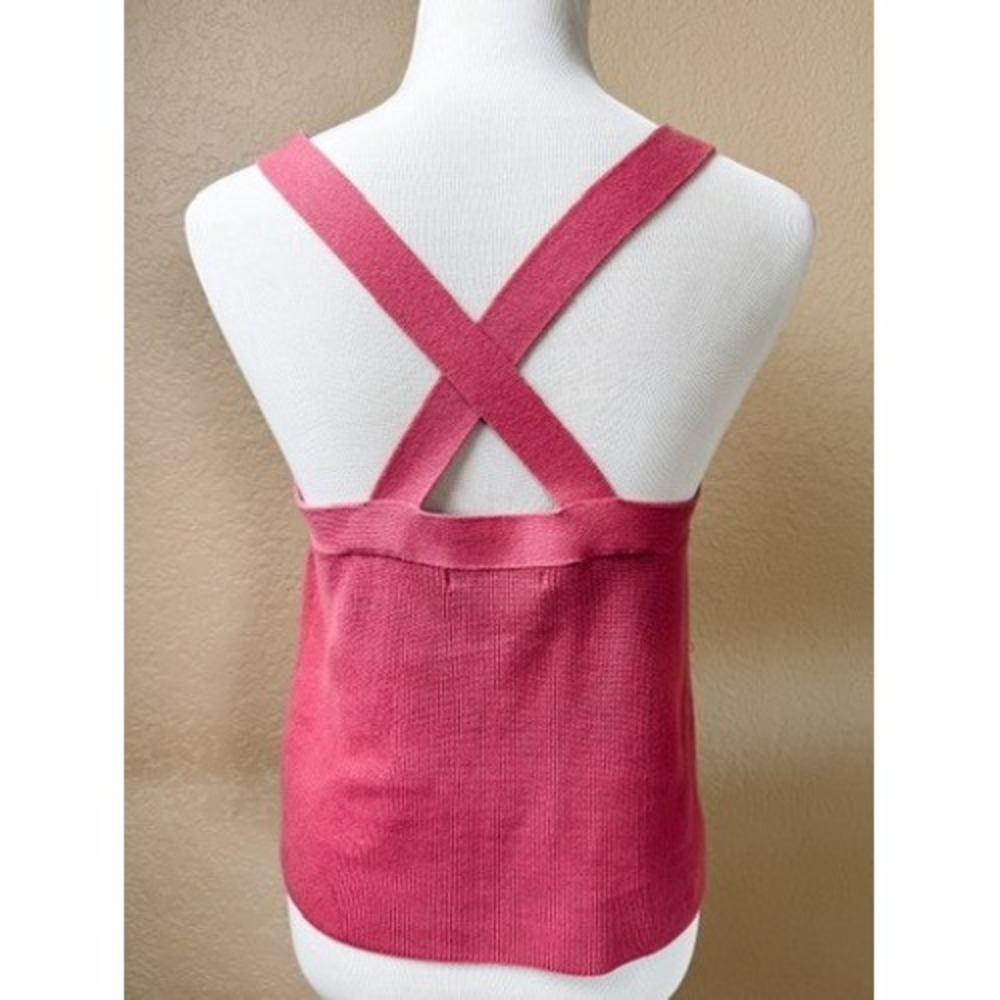 Banana Republic Raspberry Knit‎ Cross Back Tank Top Medium Y2K